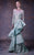 MNM COUTURE - G1011 Applique Off-Shoulder Long Sleeve Ruffled Dress In Green