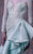 MNM COUTURE - G1011 Applique Off-Shoulder Long Sleeve Ruffled Dress In Green