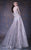 MNM COUTURE - G1014 Bedazzled Strapless Sweetheart A-line Gown In Silver