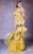 MNM COUTURE - G1015 Ruffled High Neck Trumpet Dress In Yellow