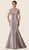 Rina Di Montella - RD2602 Embellished Folded Off-Shoulder Mermaid Gown in Purple