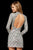 Sherri Hill - 52147 Beaded Style Long Sleeves High Neck Dress In Silver