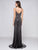 Glow by Colors - G664 Embellished Sweetheart Sheath Dress in Black