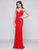 Glow by Colors - G664 Embellished Sweetheart Sheath Dress in Red
