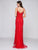 Glow by Colors - G664 Embellished Sweetheart Sheath Dress in Red