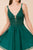 Nox Anabel - G679 Rhinestone-Studded Lace A-Line Dress In Green