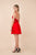 Nox Anabel - G679 Rhinestone-Studded Lace A-Line Dress In Red