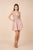 Nox Anabel - G694 Bead Embellished A-Line Cocktail Dress In Neutral