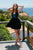 Nox Anabel - G698 Embellished Deep V-neck A-line Cocktail Dress In Blue