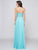 Glow by Colors - G703 Embellished Halter Neck A-line Dress in Green