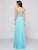 Colors Dress - Embellished Halter Neck A-line Dress G703 In Blue and Green