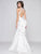 Glow by Colors - G716 Sleeveless Halter Neck Mermaid Dress in White