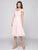 Glow by Colors - G736 Ruched Chiffon A-line Dress in Pink