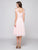 Glow by Colors - G736 Ruched Chiffon A-line Dress in Pink