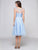 Glow by Colors - G737 Illusion Bateau Chiffon A-line Dress in Blue