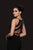Glow by Colors - G768 Embellished Halter Jersey Sheath Dress in Black
