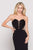 Glow by Colors - G779 Sweetheart Scuba Dress with Detachable Skirt In Black