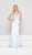 Glow by Colors - G780 Plunging Sweetheart Satin Gown In Blue