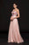 Glow by Colors - G787 Multi-Colored Embellished Chiffon A-line Dress In Pink