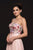 Glow by Colors - G787 Multi-Colored Embellished Chiffon A-line Dress In Pink