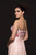 Glow by Colors - G787 Multi-Colored Embellished Chiffon A-line Dress In Pink