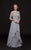 Glow by Colors - G800 Illusion Jewel Appliqued A-Line Gown In Gray