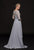 Glow by Colors - G800 Illusion Jewel Appliqued A-Line Gown In Gray
