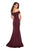La Femme - Off Shoulder Jersey Trumpet Evening 27176 In Red