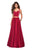 La Femme - 27444 Two-Piece Sweetheart Bodice A-Line Gown In Red