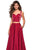 La Femme - 27444 Two-Piece Sweetheart Bodice A-Line Gown In Red