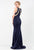 Terani Couture - 1525E0928A Embellished Jewel Neck Sheath Dress in Blue