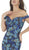 Morrell Maxie Flourish Floral Off Shoulder Evening Dress in Blue