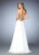 GiGi - 22722 Beaded Strapless Chiffon Gown In White