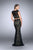 GiGi - Elaborate Scallop Lace Long Evening Gown 23766 In Black