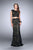 GiGi - Elaborate Scallop Lace Long Evening Gown 23766 In Black
