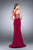 GiGi - Elegant Sleeveless Jewel Neck Two-Piece Jersey Dress 23905 In Red