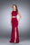 GiGi - Elegant Sleeveless Jewel Neck Two-Piece Jersey Dress 23905 In Red