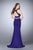 GiGi - Classic Sleeveless Illusion High Neck Two-piece Jersey Gown 23908 In Purple