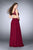GiGi - Sleeveless Beaded V-neck Long A-line Dress 24050 In Red