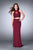 GiGi - Two-Piece Bead-Crusted Illusion Long Evening Gown 24051 in Red