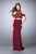 GiGi - Embellished Off-Shoulder Long Evening Gown with Train 24053 in Red