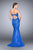 La Femme - 24106 Strapless Beaded Lace Sweet Long Mermaid Dress In Royal Blue