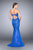 GiGi - Strapless Beaded Lace Sweet Long Mermaid Dress 24106 In Blue