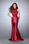 Sheer Lace Halter Style Mikado Prom Dress 24651 In Red