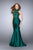 Sheer Lace Halter Style Mikado Prom Dress 24651 In Green