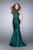 Sheer Lace Halter Style Mikado Prom Dress 24651 In Green