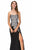 Strapless Floral Long Dress with Slit GL1144