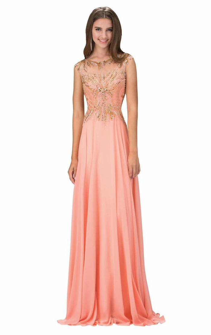 Embellished Sleeveless Long Dress GL1305
