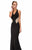 Sleeveless V Neck Long Dress GL1320