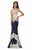 Scoop Neckline with Sheer Back Jersey Gown GL1342
